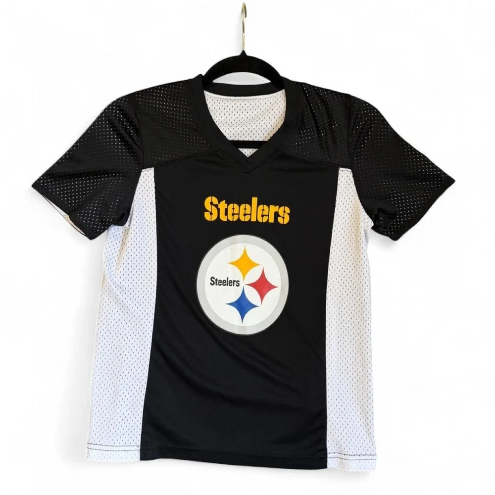 NFL Flag Youth Medium Pittsburgh Steelers Reversible Jersey Augusta Sportswear